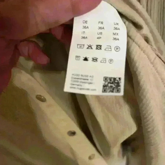 Hugo Boss 4P corduroy wrap dress NWOT - Picture 6 of 6